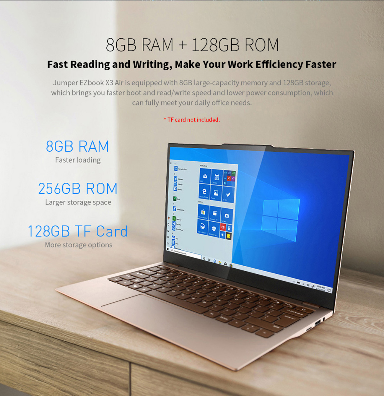 Jumper EZbook X3 Air Laptop 13.3inch 1080P FHD IPS Screen Intle